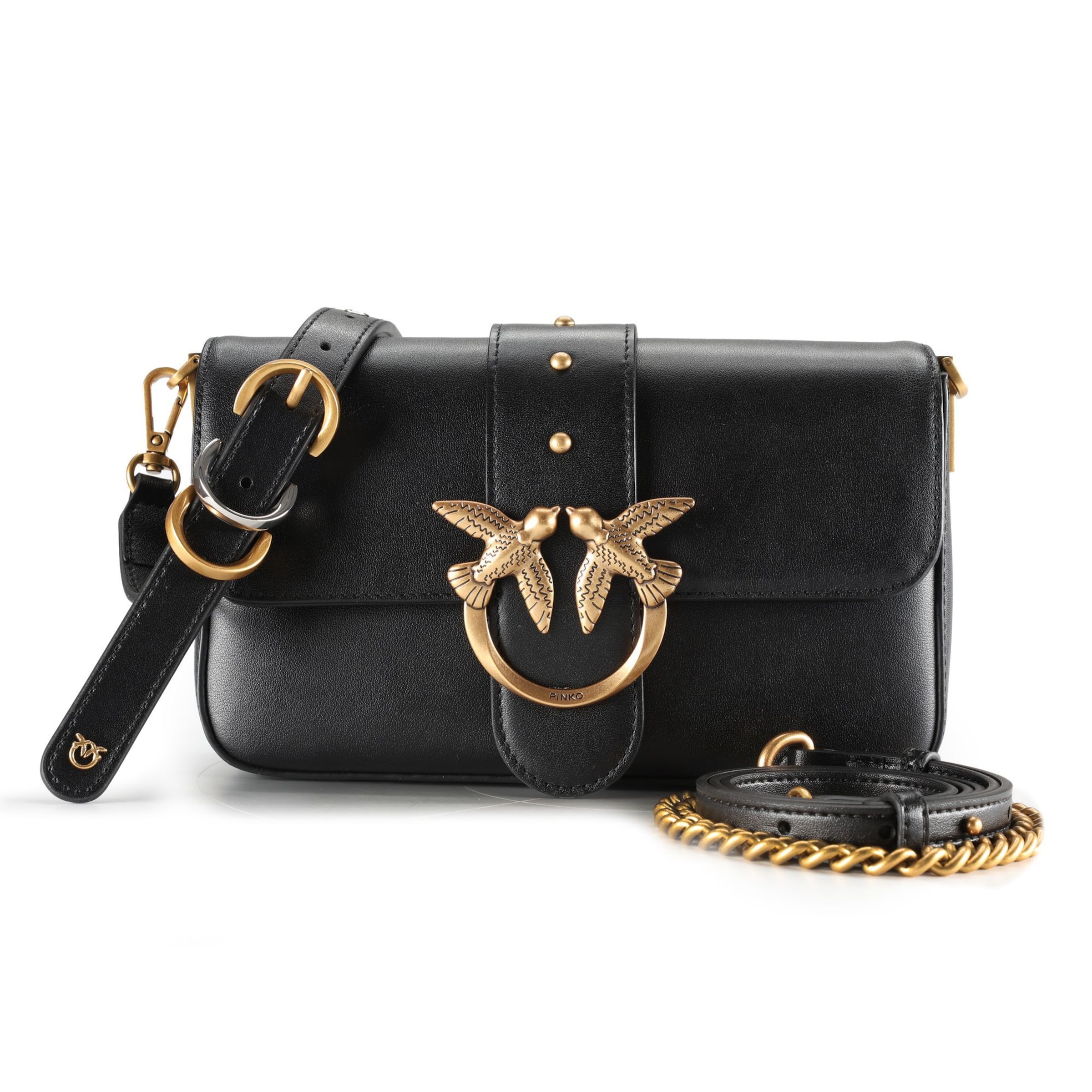 Sac à bandoulière 'Love One' PINKO en noir : devant