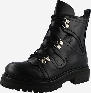 Ca'Shott Lace-Up Ankle Boots in Black: front