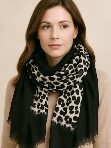COLLEZIONE ALESSANDRO Scarf 'Lina' in Black: front
