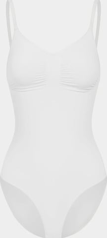 cfab (formerly creamy fabrics) Shapingbody 'Bodysuit Sculpting Shapewear mit Slip' in Wit: voorkant