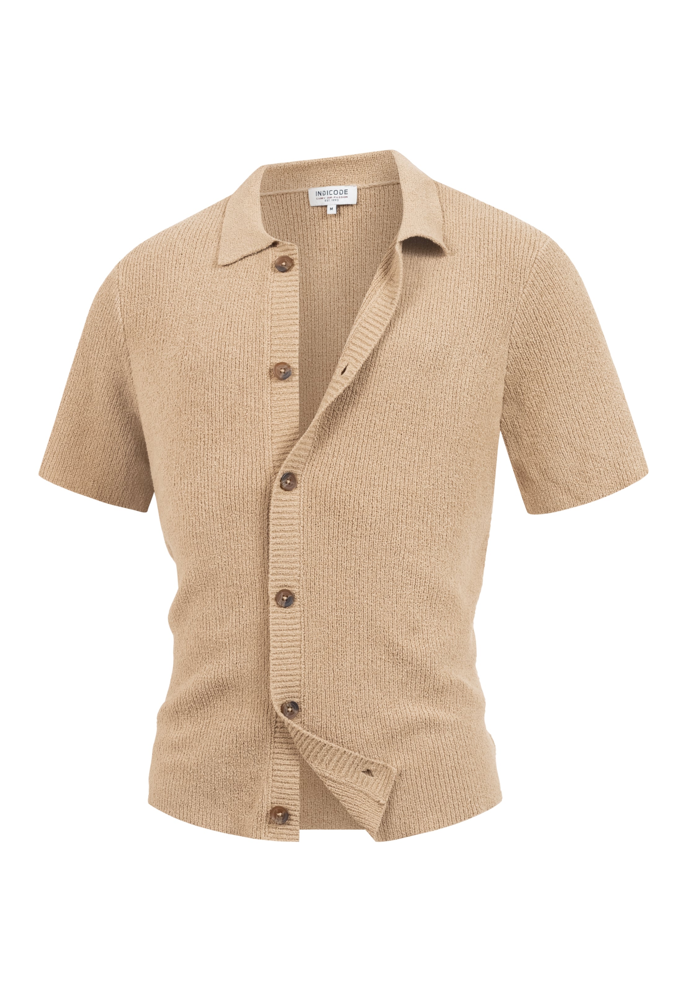 INDICODE JEANS Knit cardigan 'Daxmark' in Beige: front