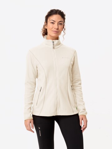 VAUDE Athletic fleece jacket ' Rosemoor II ' in Beige: front