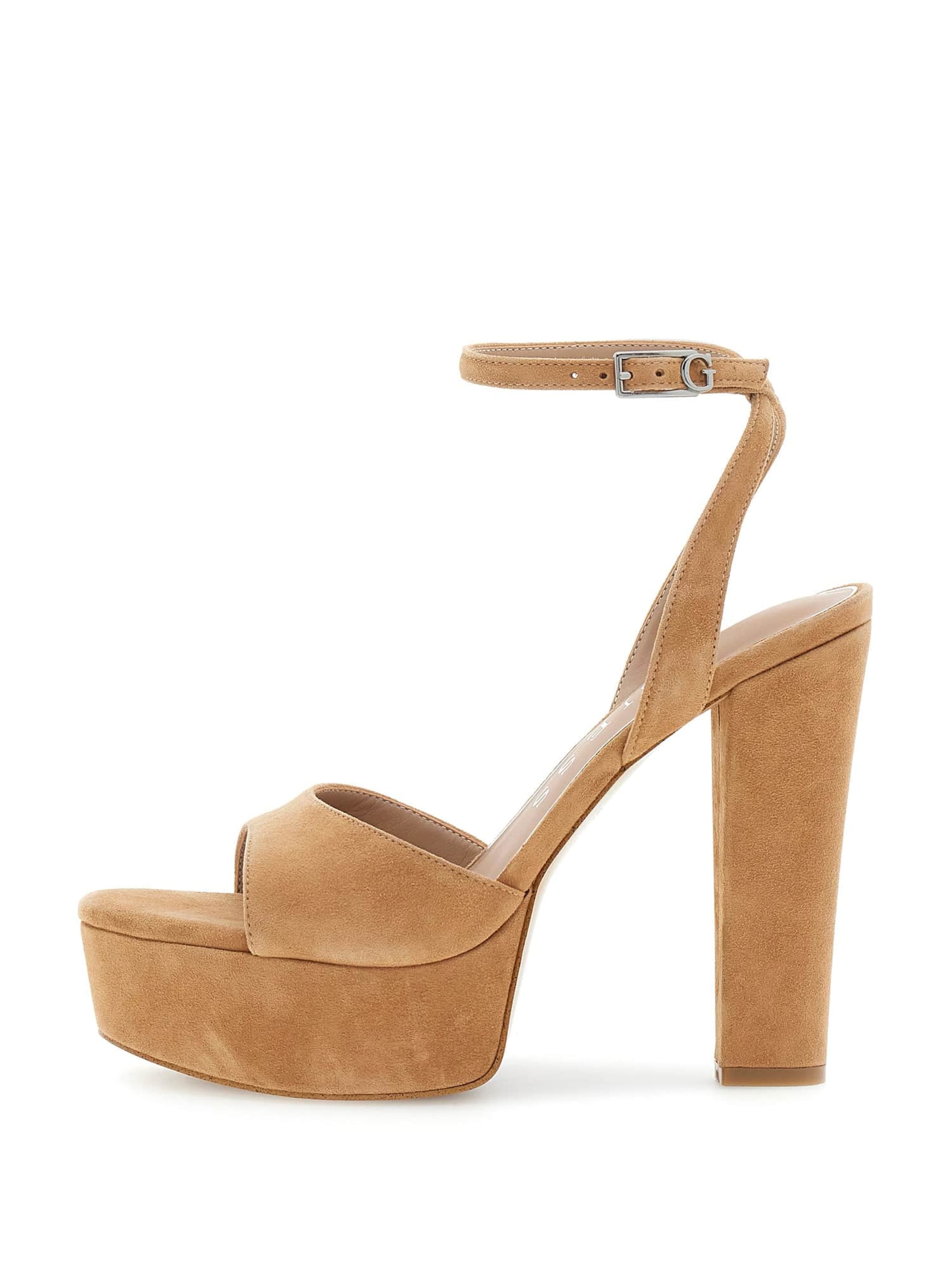GUESS Strap Sandals 'Hitten' in Brown: front