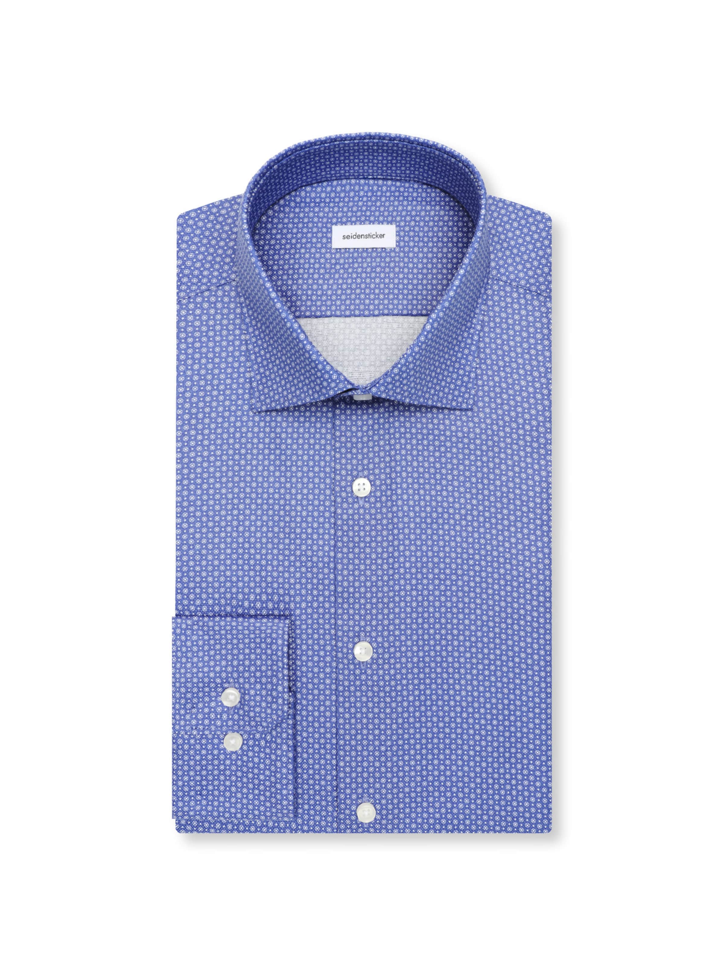Coupe slim Chemise business 'Schwarze Rose' SEIDENSTICKER en bleu