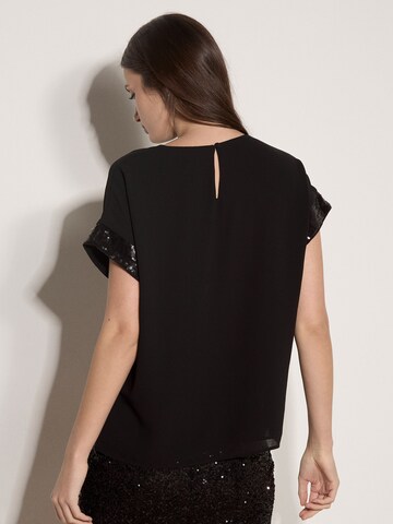 T-shirt ' Crêpe-Shirt ' Apricot en noir