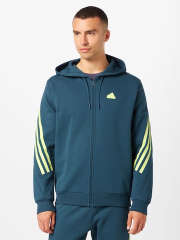 ADIDAS SPORTSWEAR Sports sweat jacket 'Future Icons 3-Stripes ' in Blue: front