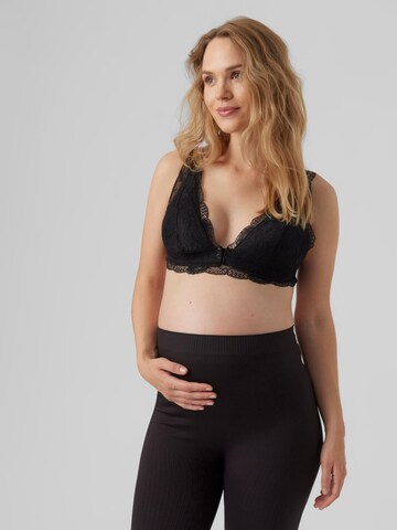 Triangle Soutien-gorge d’allaitement 'Senia' MAMALICIOUS en noir : devant