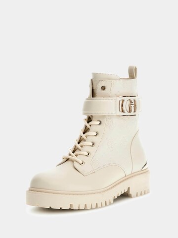 GUESS Lace-Up Ankle Boots 'Oranda' in Beige
