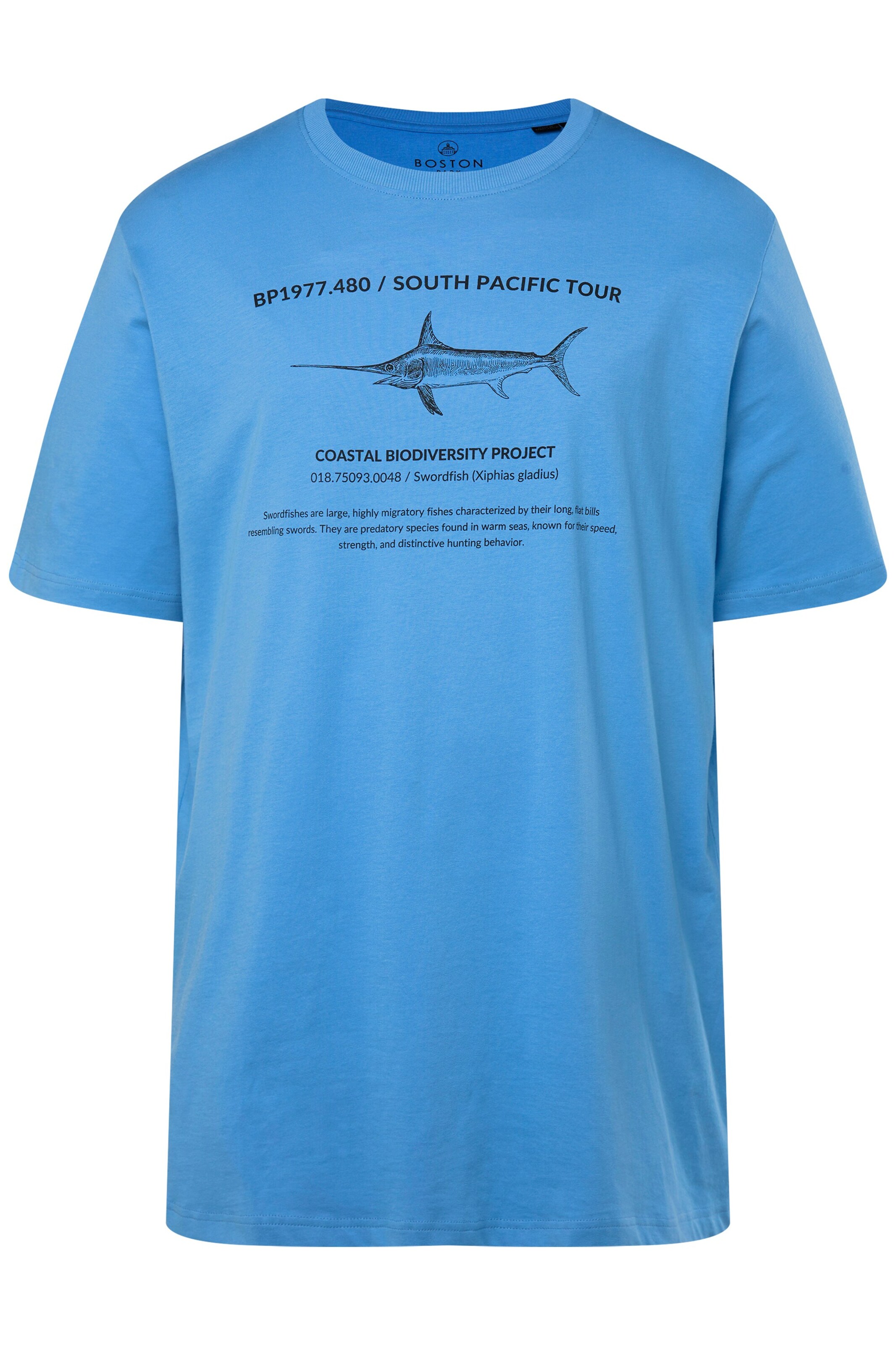 T-Shirt Boston Park en bleu : devant