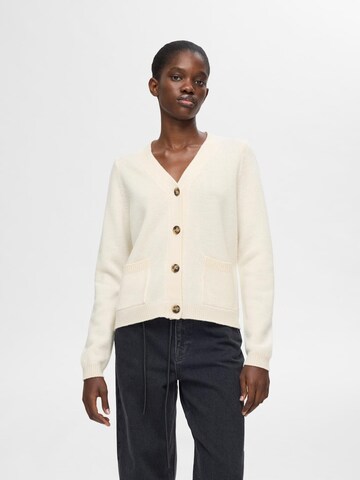 Cardigan 'SLFAna' SELECTED FEMME en beige : devant