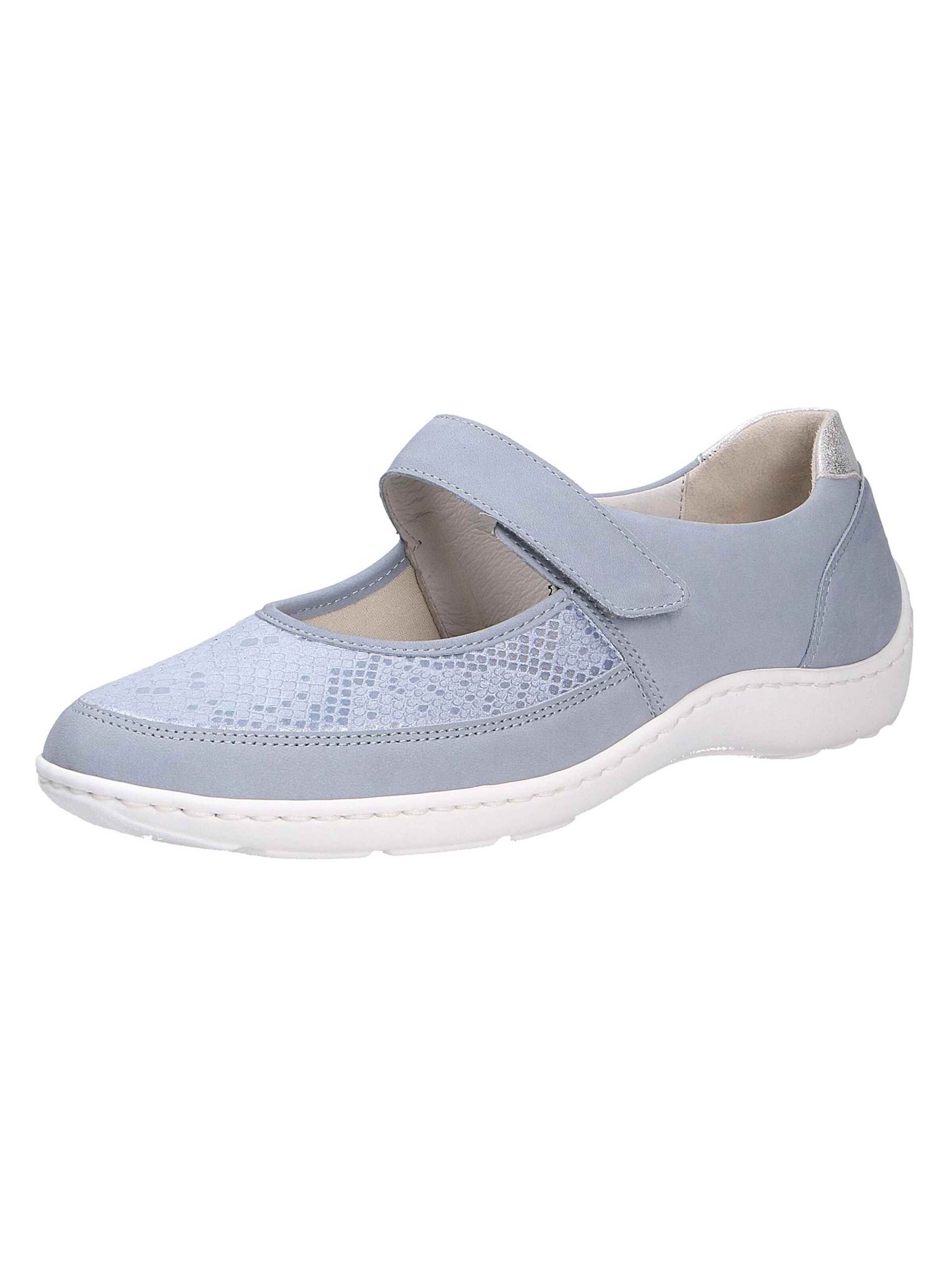 WALDLÄUFER Strap ballerina 'Henni' in Grey: front