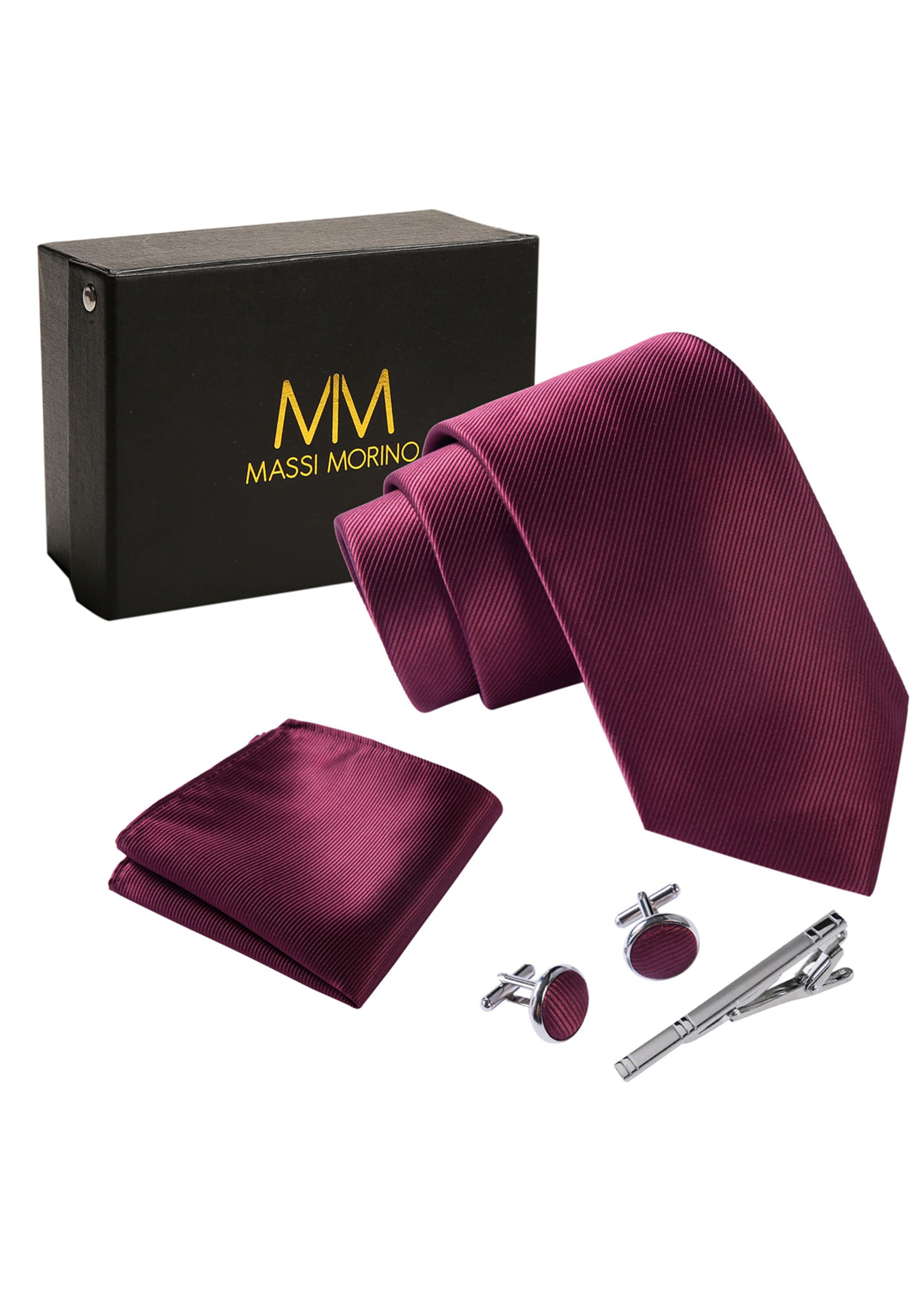 Massi Morino Krawatte in Rot: Vorderseite
