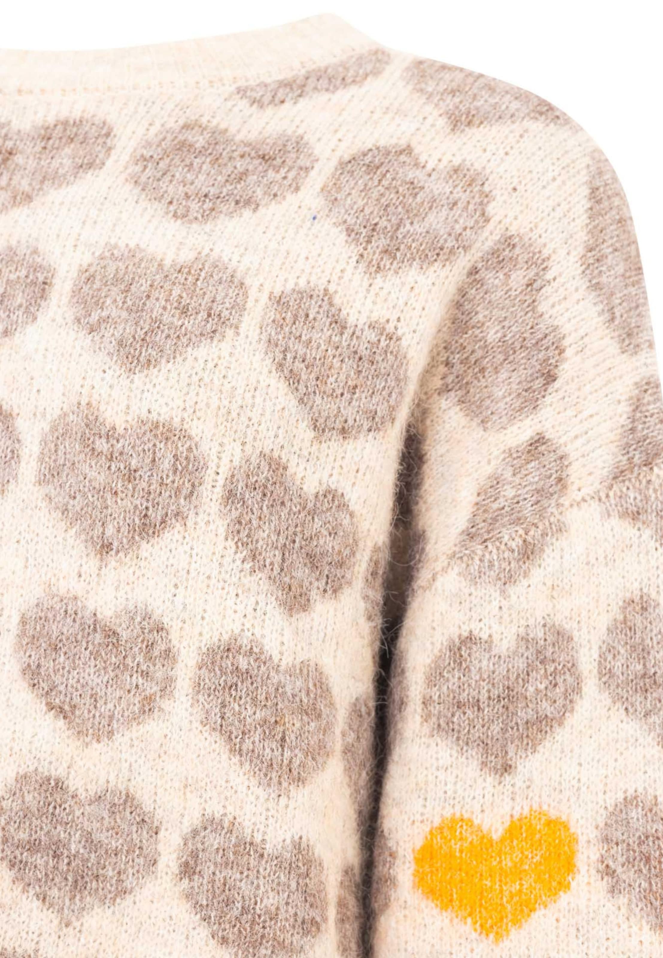 Zwillingsherz Strickpullover Pullover hearts in Beige: Vorderseite