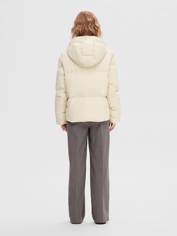 SELECTED FEMME Winter Jacket 'Anna' in Beige