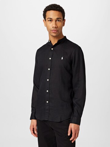 Polo Ralph Lauren Slim fit Button Up Shirt in Black: front