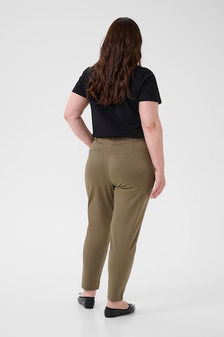 KAFFE CURVE Slimfit Lærredsbukser 'KCLeana' i grøn