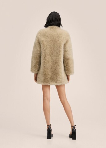 MANGO Winter Coat in Beige