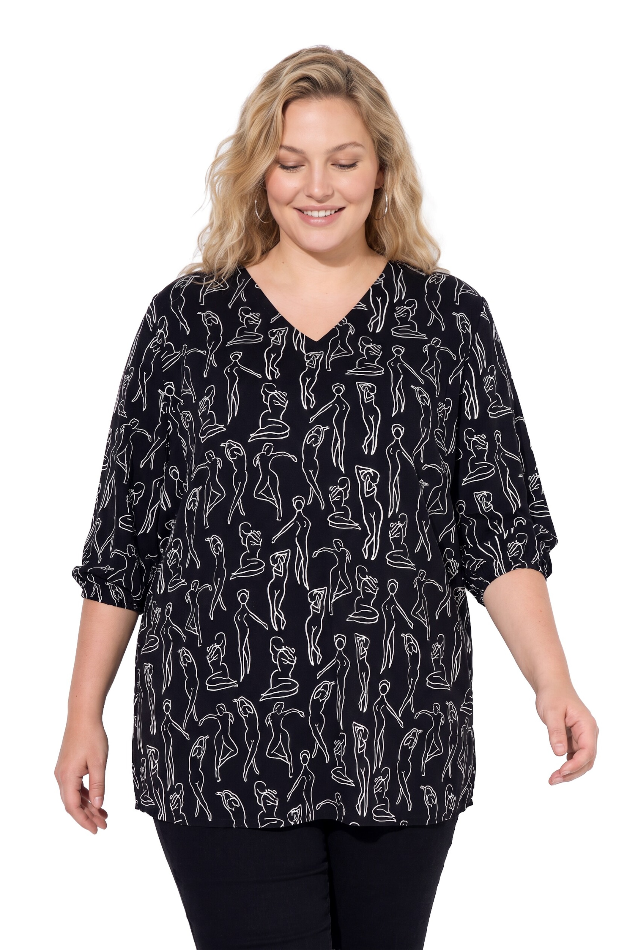 Ulla Popken Blouse in Black: front