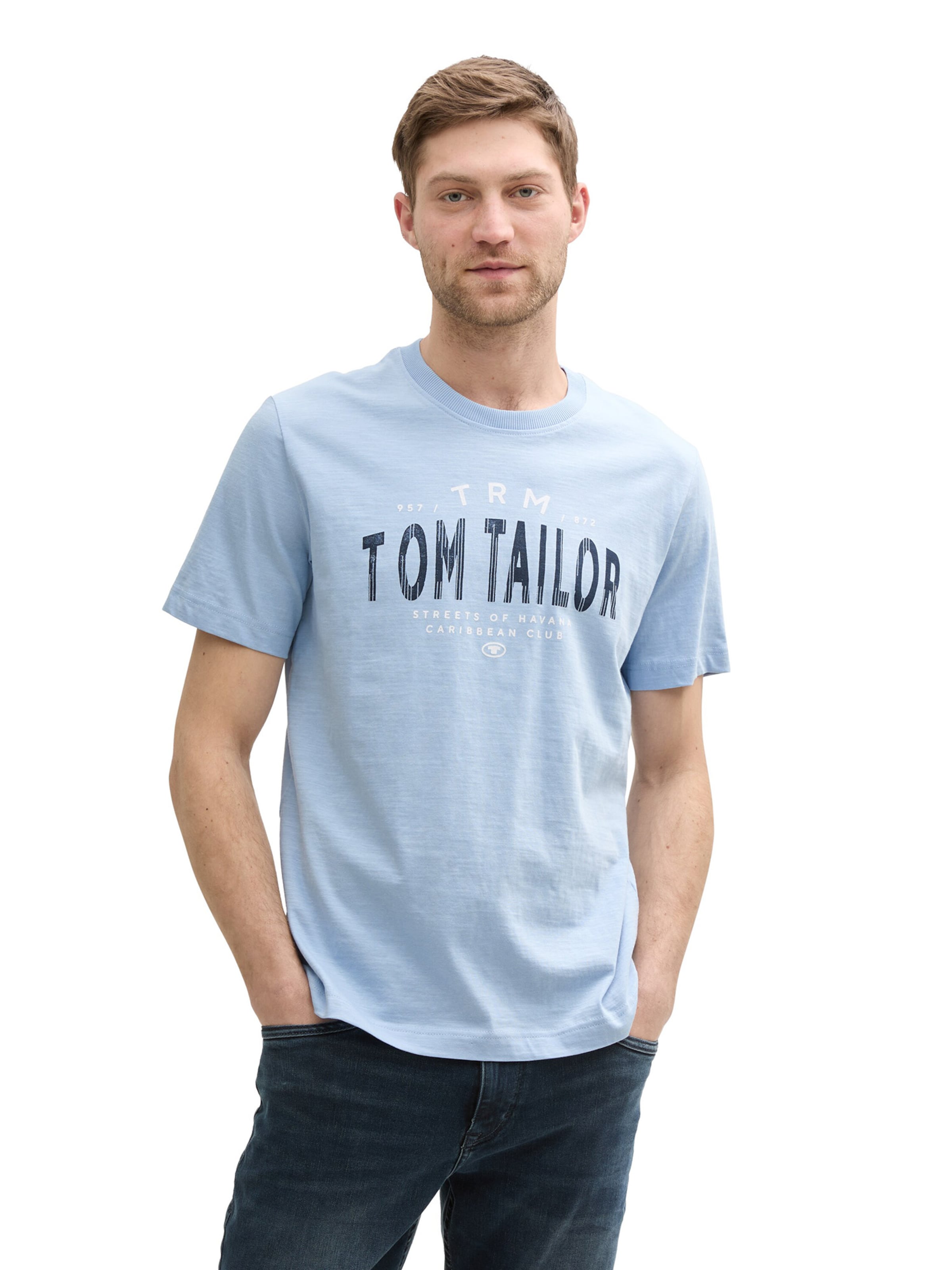 TOM TAILOR Shirt in Blue: front