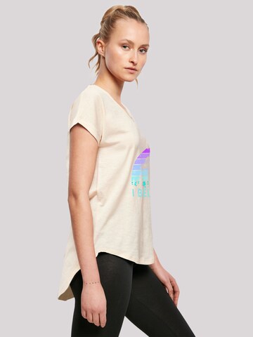 T-shirt 'I BELIEVE UFO Alien Raumschiff Retro' F4NT4STIC en beige
