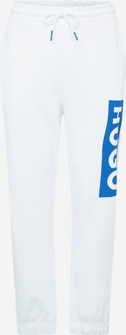 HUGO Blue - Tapered Calças 'Nuram' em branco: frente