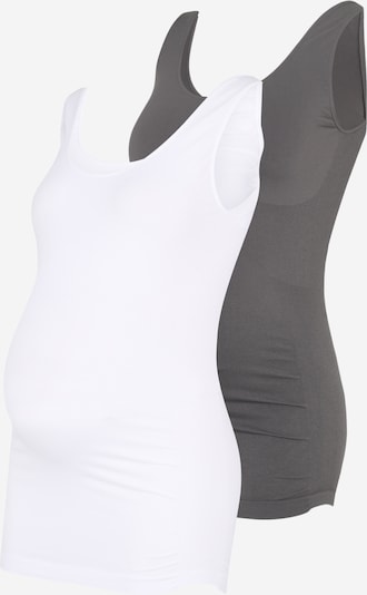 MAMALICIOUS Sportski top 'MLHEAL' u tamo siva / bijela, Pregled proizvoda