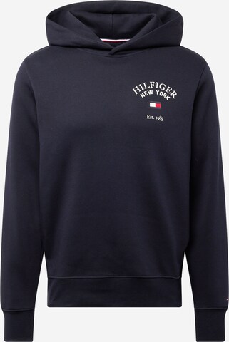 Bluză de molton 'Arched Varsity' de la TOMMY HILFIGER pe albastru: față