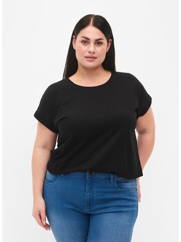 Zizzi - Camisa 'KATJA' em preto: frente