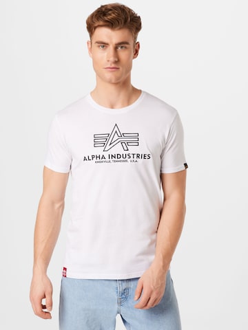 ALPHA INDUSTRIES Shirt in White: front