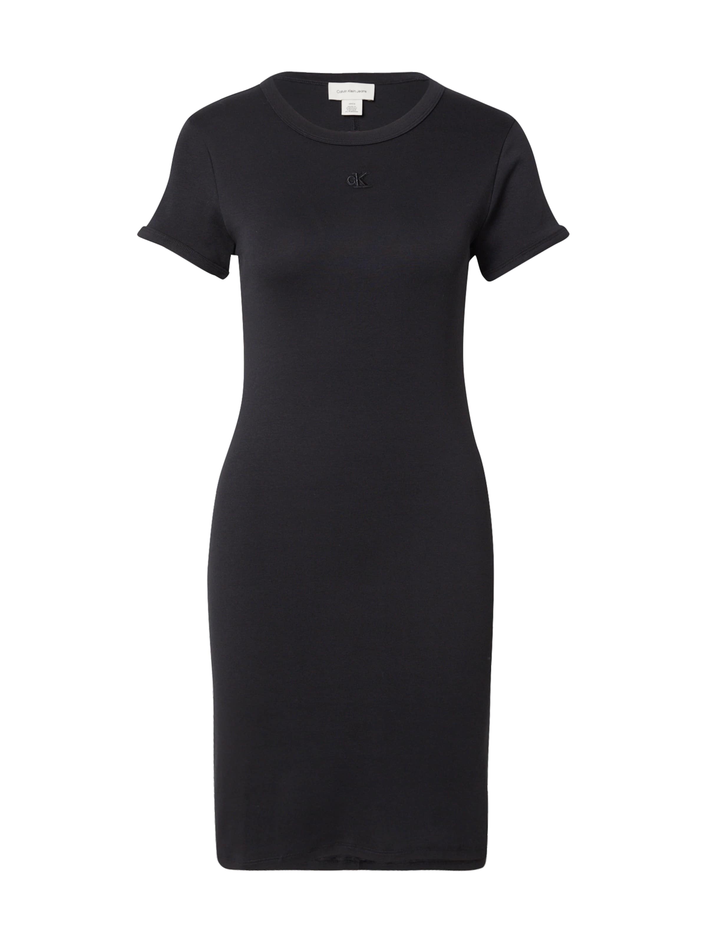 Rochie de la Calvin Klein Jeans pe negru: față