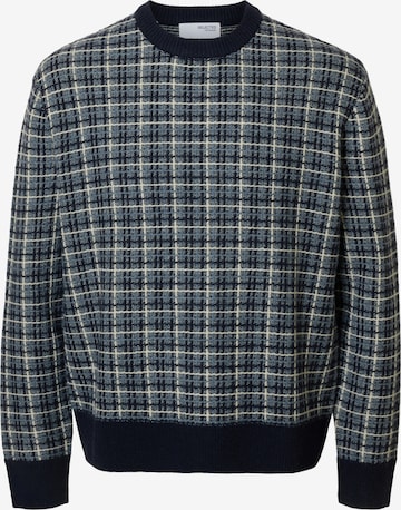 SELECTEDPulover 'SLHMIKOLAS' - plava boja: prednji dio