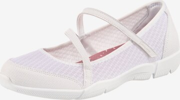 SKECHERS Ballet Flats with Strap 'Be-lux Airy Winds' in White: front