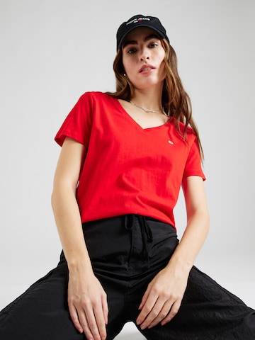 T-shirt Tommy Jeans en rouge : devant