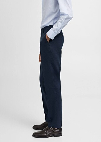 MANGO MAN Regular Pantalon 'Amalfi' in Blauw