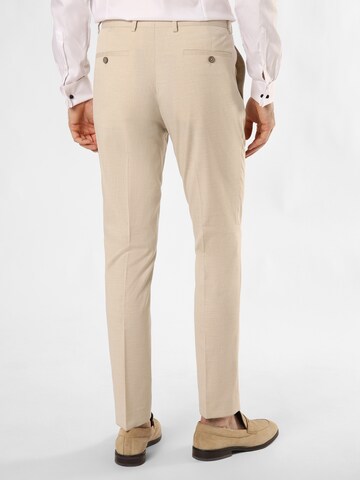 Coupe slim Pantalon à plis 'California' Finshley & Harding en beige