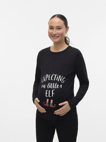 T-shirt MAMALICIOUS en noir : devant