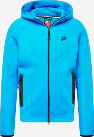 Nike Sportswear Кофта на молнии 'TCH FLC' в Синий: спереди