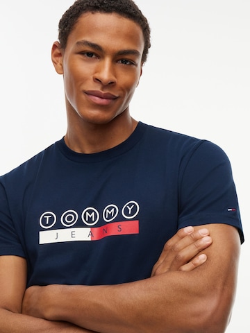 T-Shirt 'DNA PLAY' Tommy Jeans en bleu