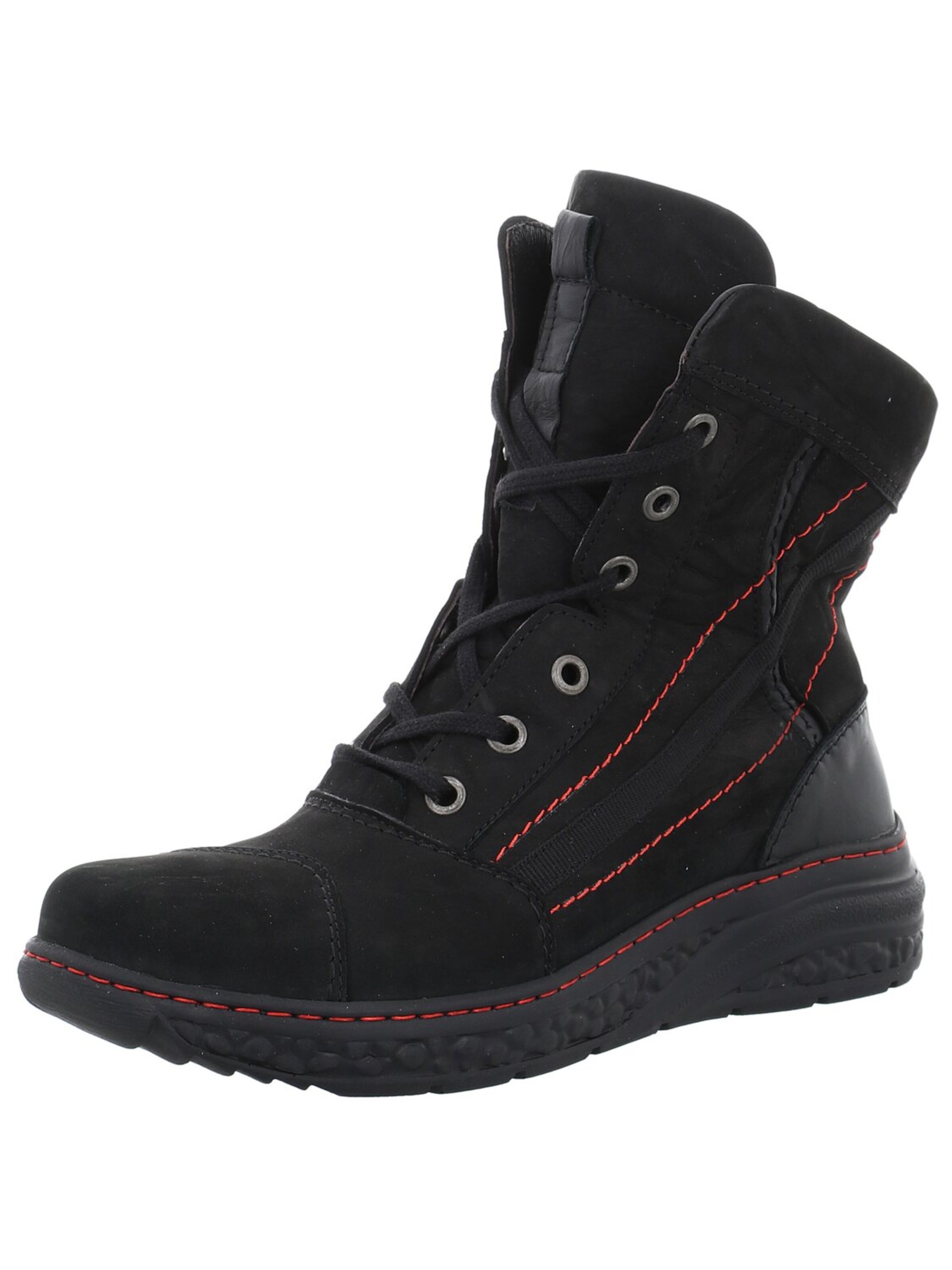 KRISBUT Schnürstiefel in Schwarz: Vorderseite