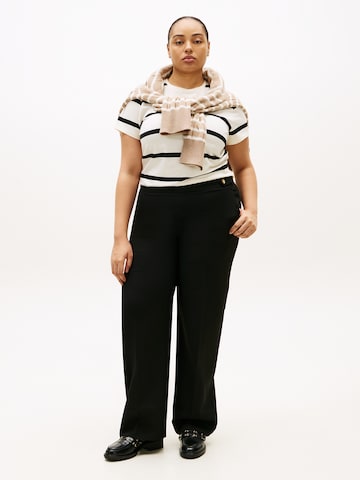 Tommy Hilfiger Curve Свободный крой Плиссированные брюки в Черный