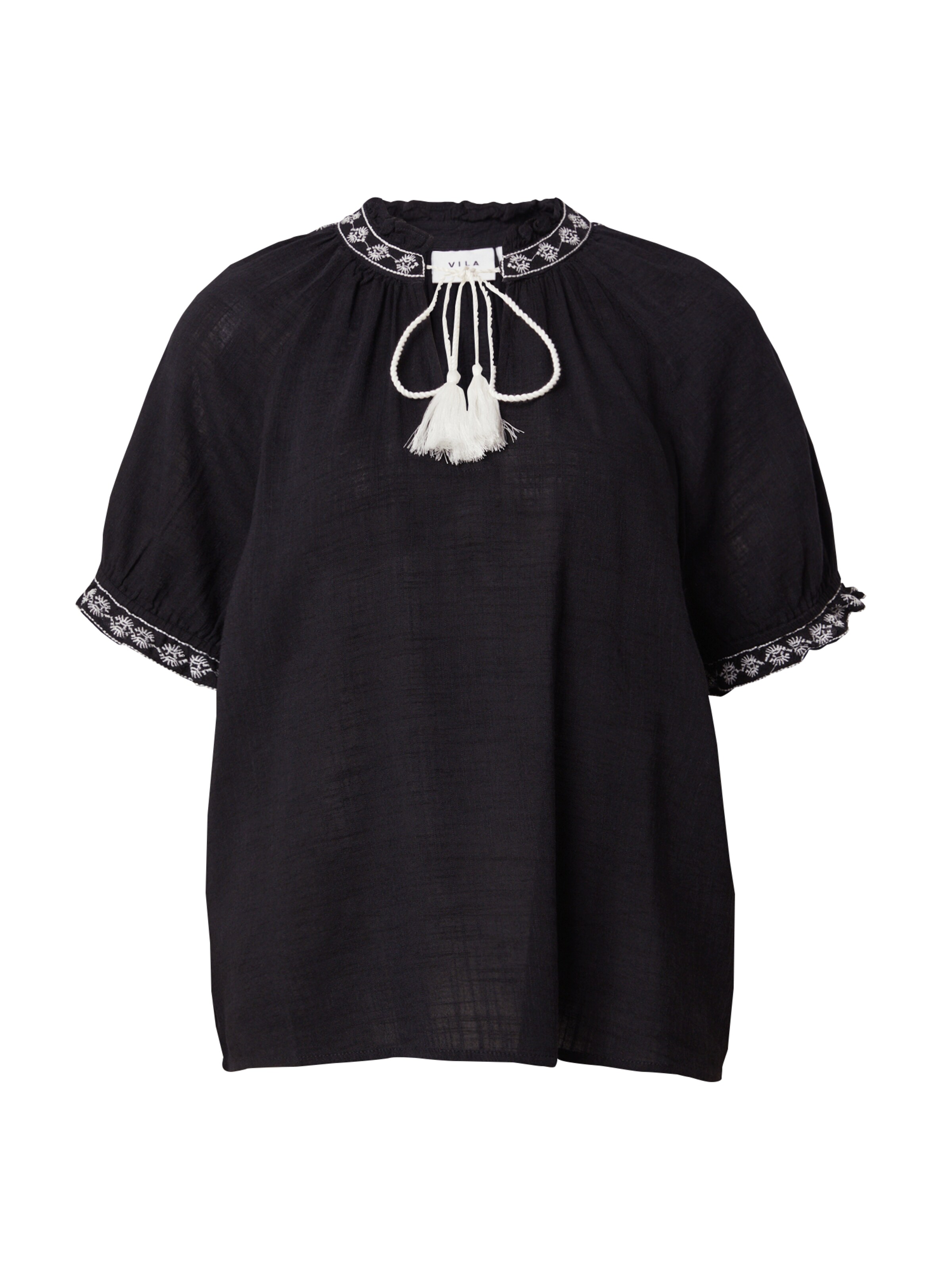 VILA - Blusa 'Visuki' en negro: frente