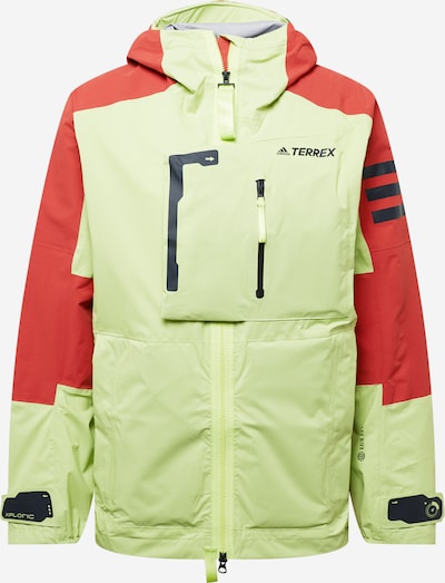 adidas Terrex Outdoor jacket 'Xploric' in Light green / Fire red / Black, Item view