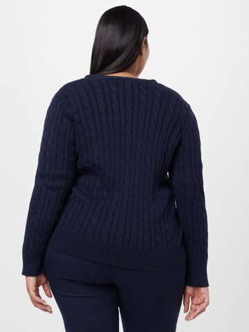 Lauren Ralph Lauren Plus Knit cardigan 'KATSAJ' in Blue