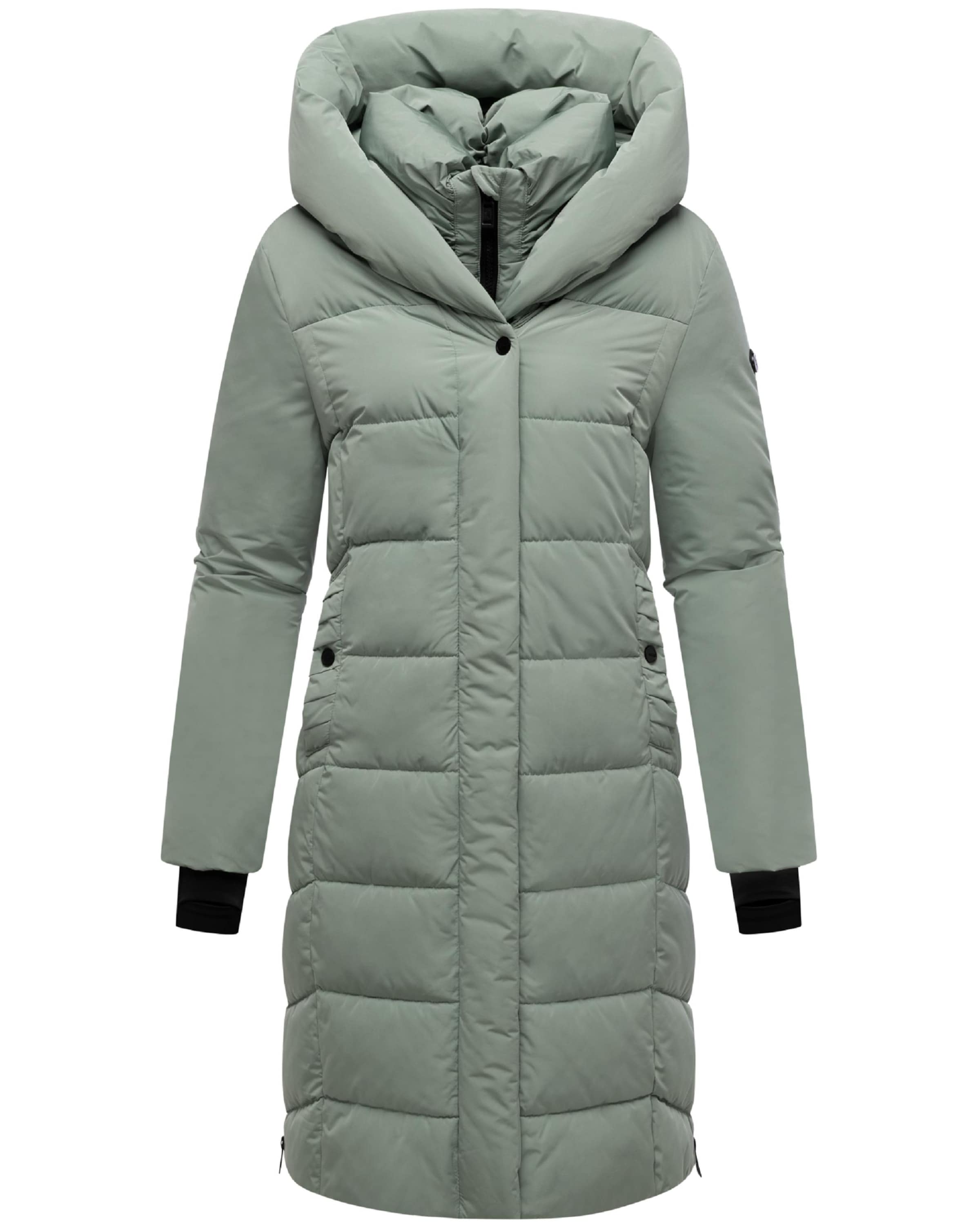 NAVAHOO Zimný kabát 'Laubzauber 14' - Zelená: predná strana