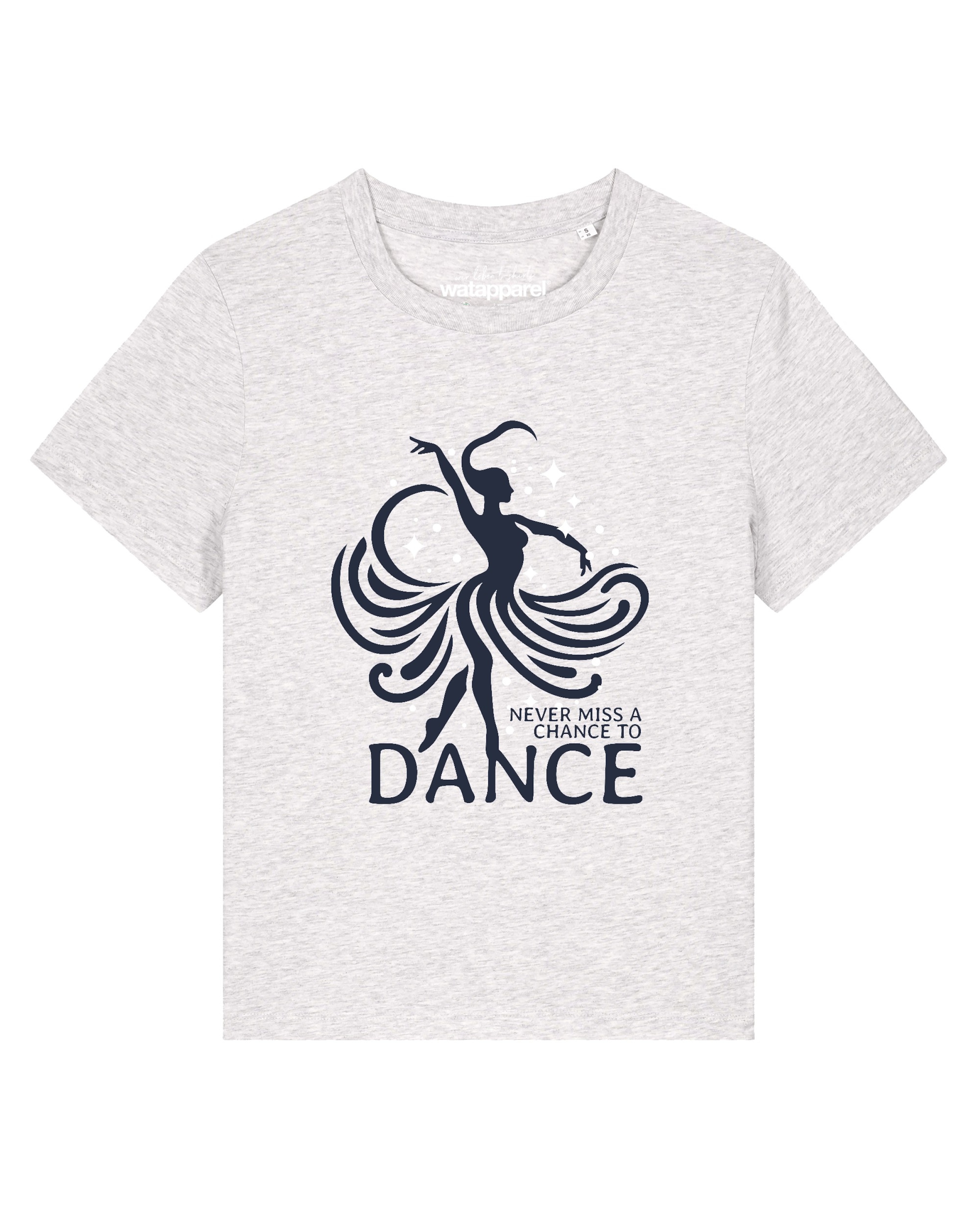 Watapparel Shirt 'Chance to dance' in Grijs: voorkant