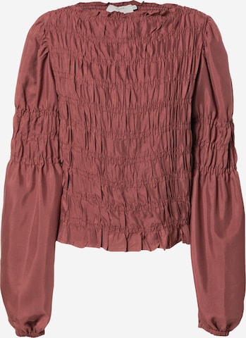 Cream Blouse 'Henva' in Rood: voorkant