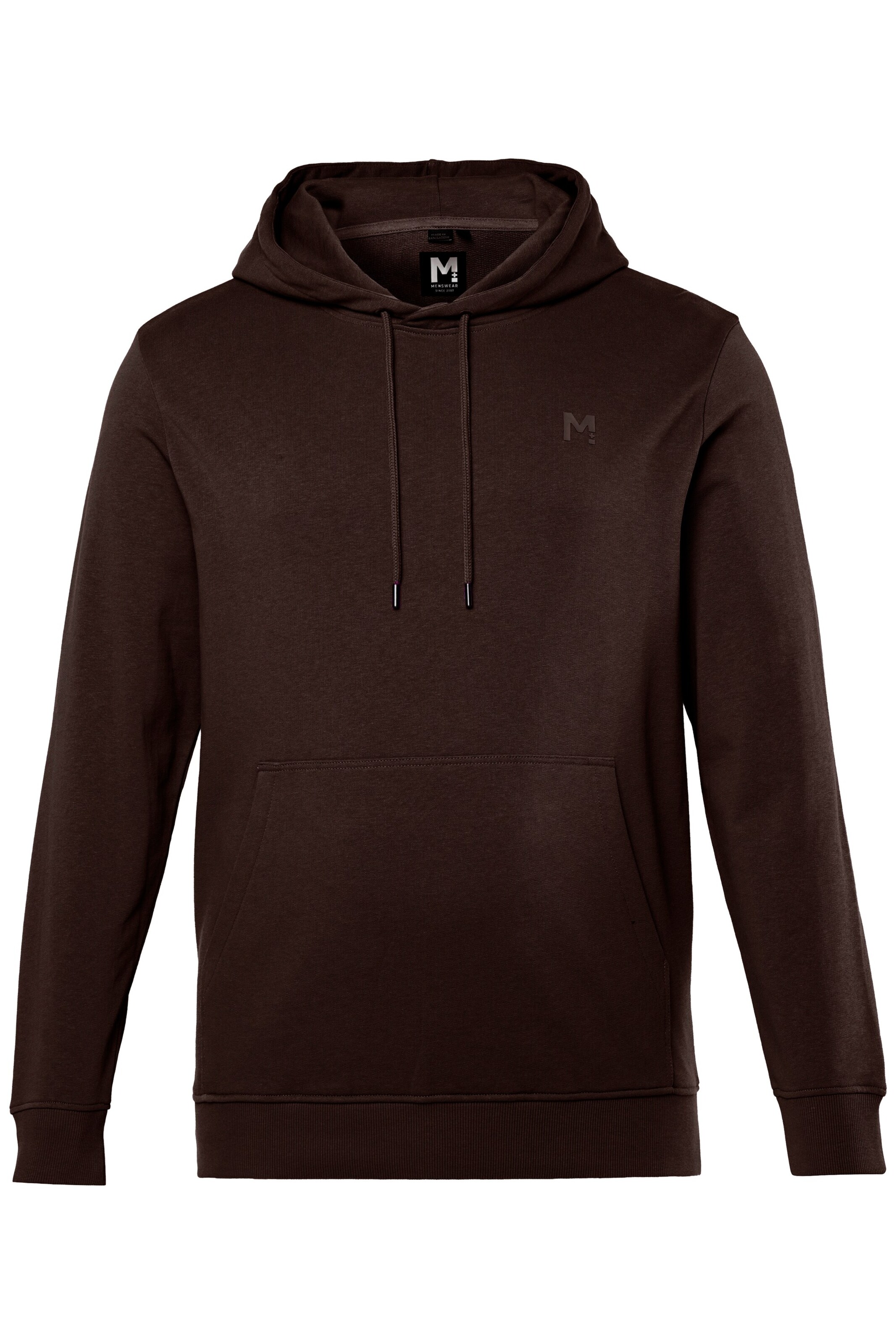 Men Plus Sweatshirt in Bruin: voorkant