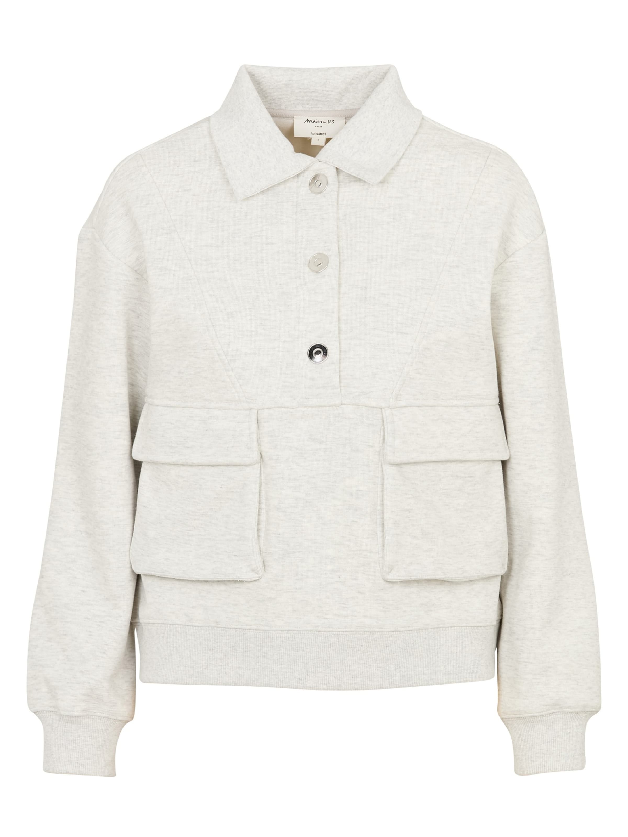 Maison 123 Sweatshirt 'Fabien' in Grey: front