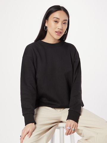 Dorothy Perkins Sweatshirt 'Broderie Yoke' i svart: framsida