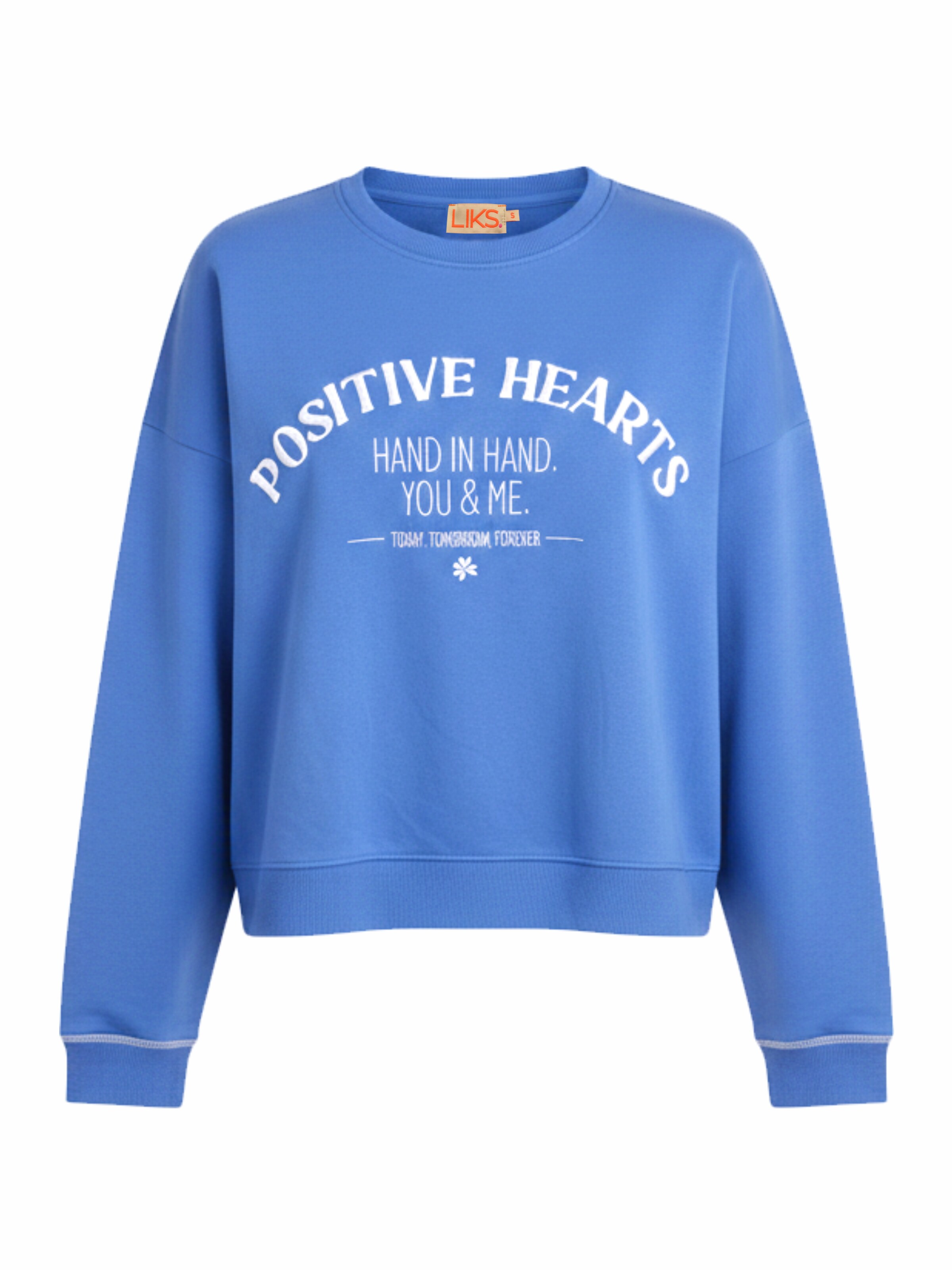 LIKS. Munich Sweatshirt 'Sweatpullover Positive Hearts'‌ in Blau: Vorderseite
